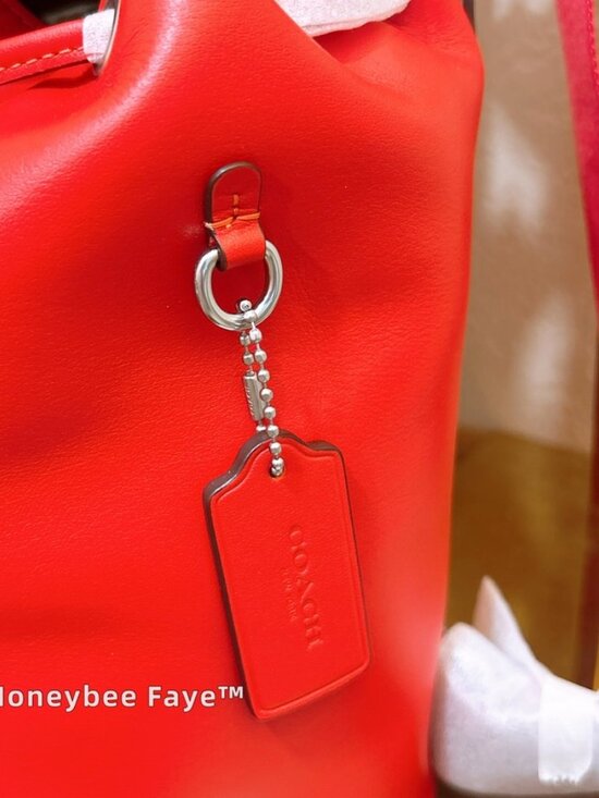 NWT Coach Pace Backpack In Signature Canvas/ leather red main image 6